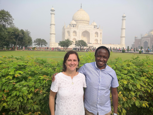Giovanna Grossi, University of Brescia and Professor Mwemezi J.Rwiza from the Nelson Mandela African Institution of Science & Technology, Tanzania, visiting the Taj Mahal.